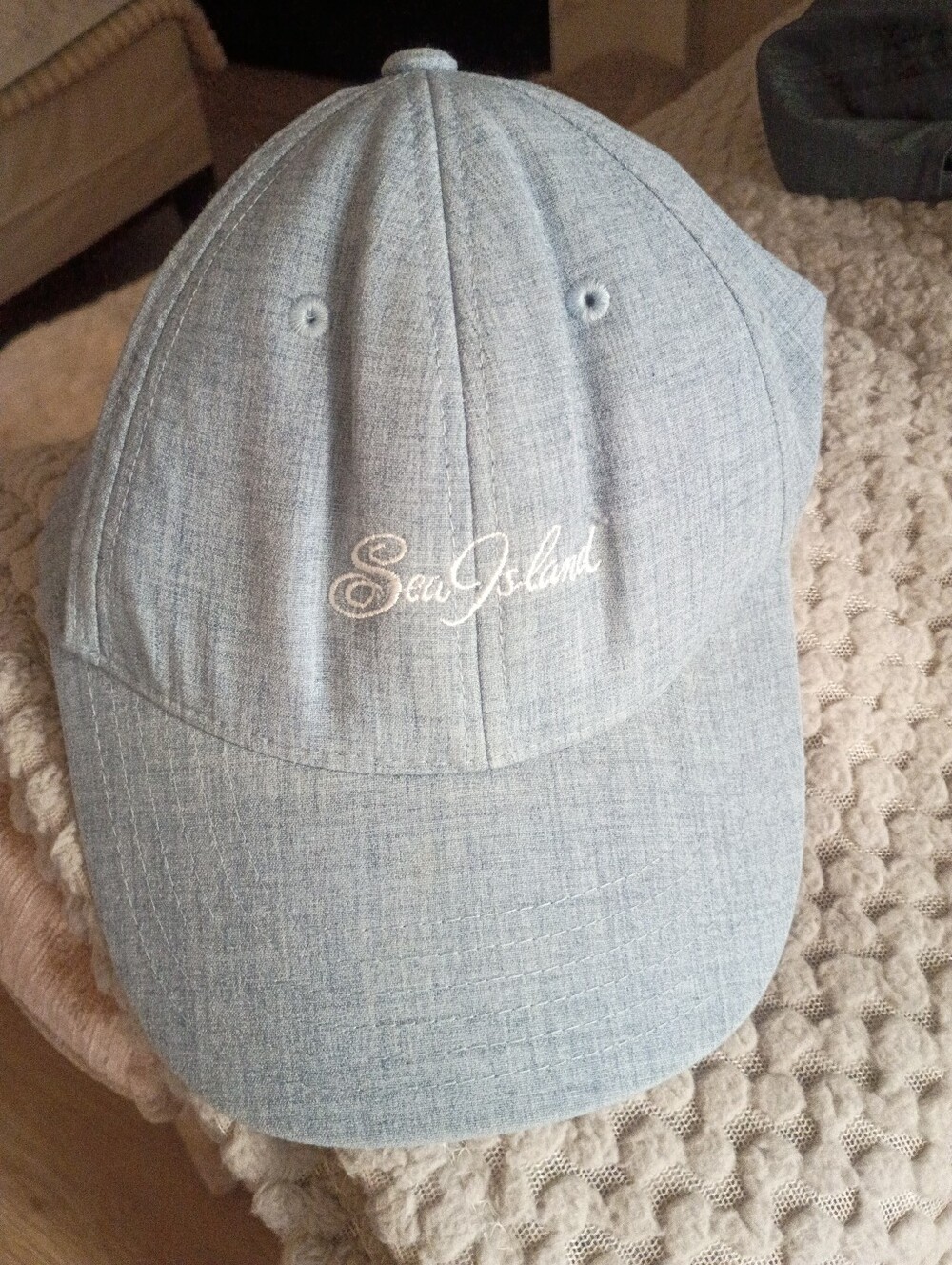 Light Blue Chambray Sea Island Baseball Cap Hat
